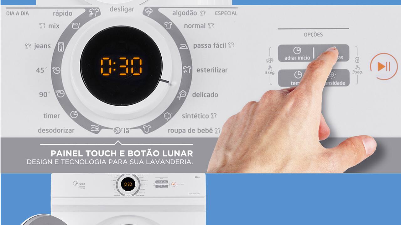 Secadora de Roupas Midea HealthGuard 11,2 kg Branca