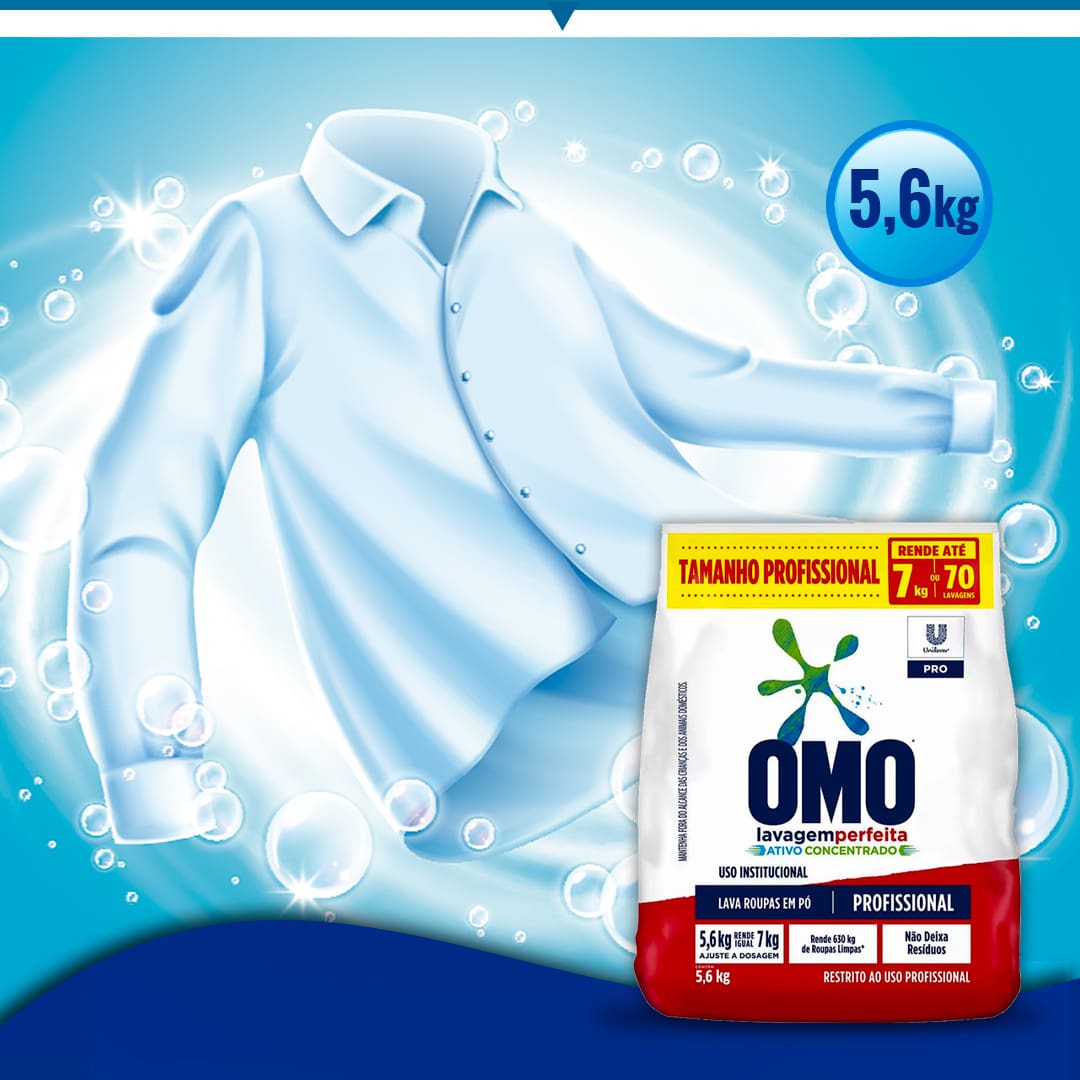 Sabão em pó Omo Lavagem Perfeita desempenho