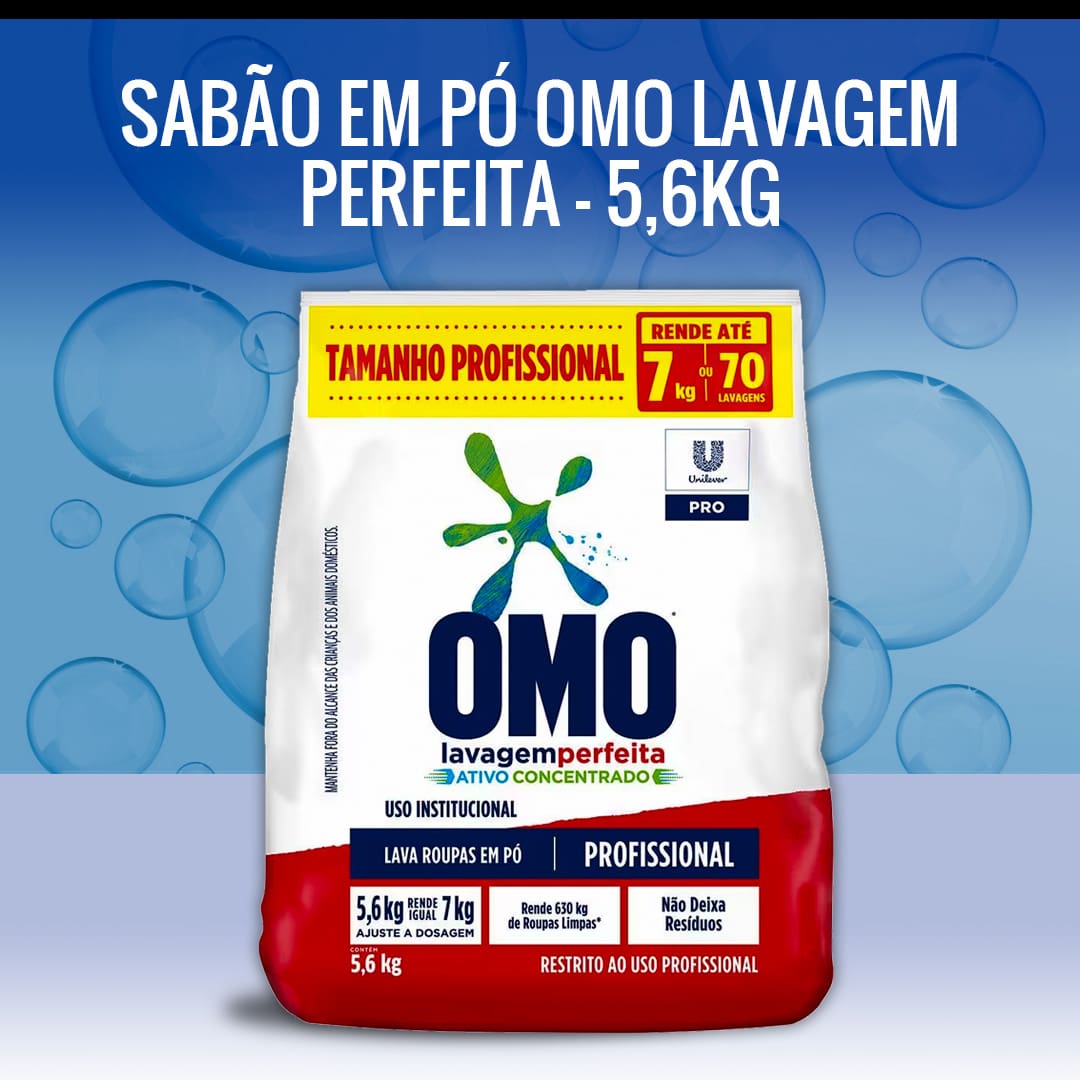 Sabão em pó Omo Lavagem Perfeita – 5,6kg