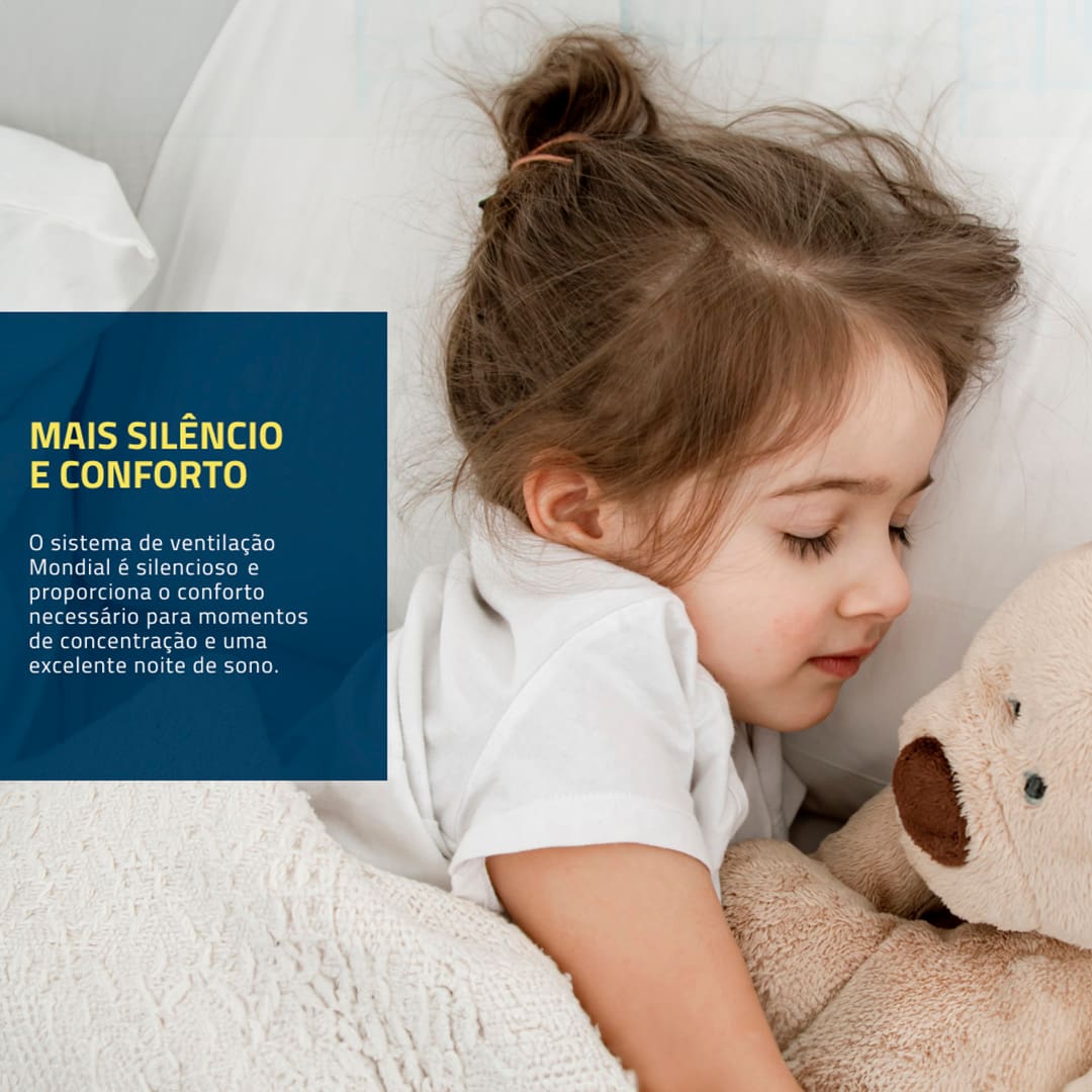 Quando o clima fica mais quente e abafado, buscamos equipamentos que façam o ar circular de uma forma intensa, para que o ambiente se torne bem refrescante. O ventilador Mondial Super Power VSP-40-W cumpre muito bem essa função, pois conta com 3 velocidades, para que o usuário possa optar, de acordo com a necessidade. São 6 pás, Sistema Oscilante e inclinação vertical regulável, características que demonstram a eficiência do aparelho!