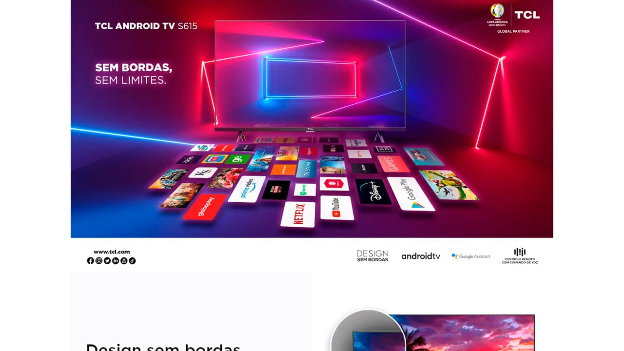 Smart TV LED 43" Full HD TCL 43S615