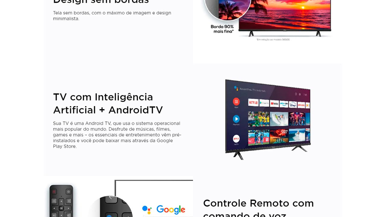 Smart TV LED 43" Full HD TCL 43S615