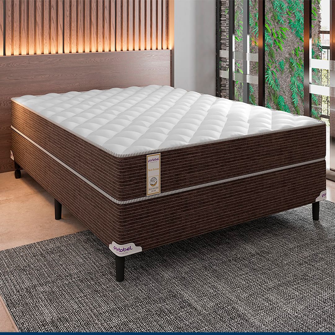 Cama Box de Casal Portobel Roma com Molas | Ponto