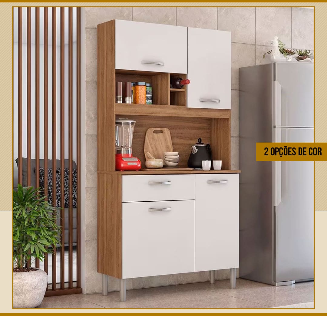 Cozinha Compacta Demóbile Malta opções de cor