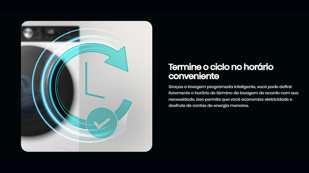 Termine o ciclo no horário conveniente
