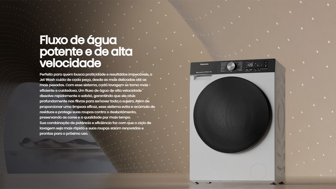 Fluxo de água potente e de alta velocidade