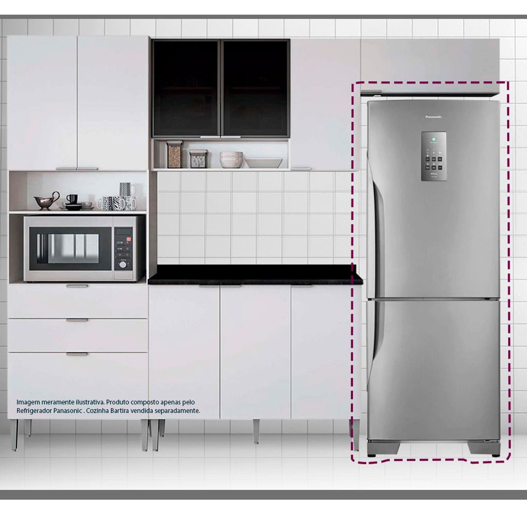 Geladeira Panasonic NR-BB53PV3X Inverter 425L 