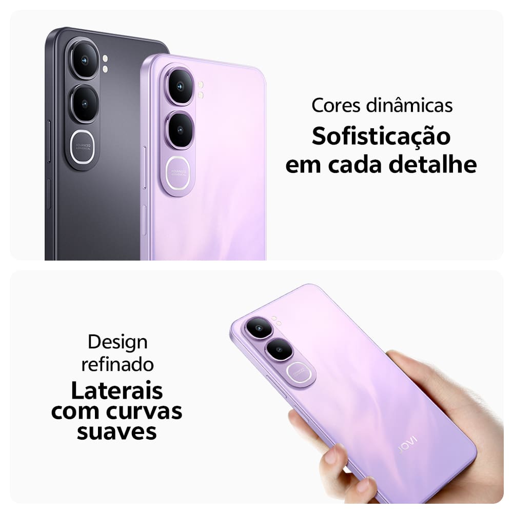 Smartphone JOVI Y21 4G Tela 6.68" 256GB Câmera 50MP Bateria 6500mAh