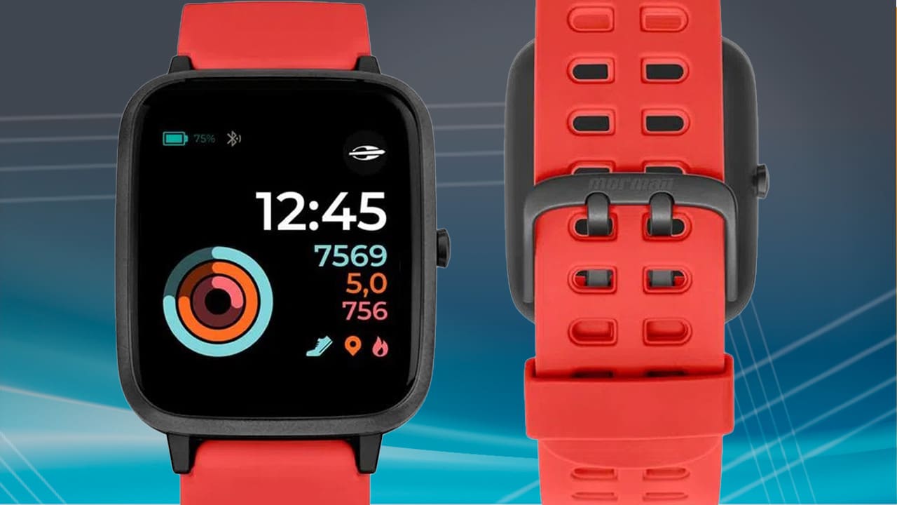 Smartwatch Mormaii Life com pulseira mesh em PU