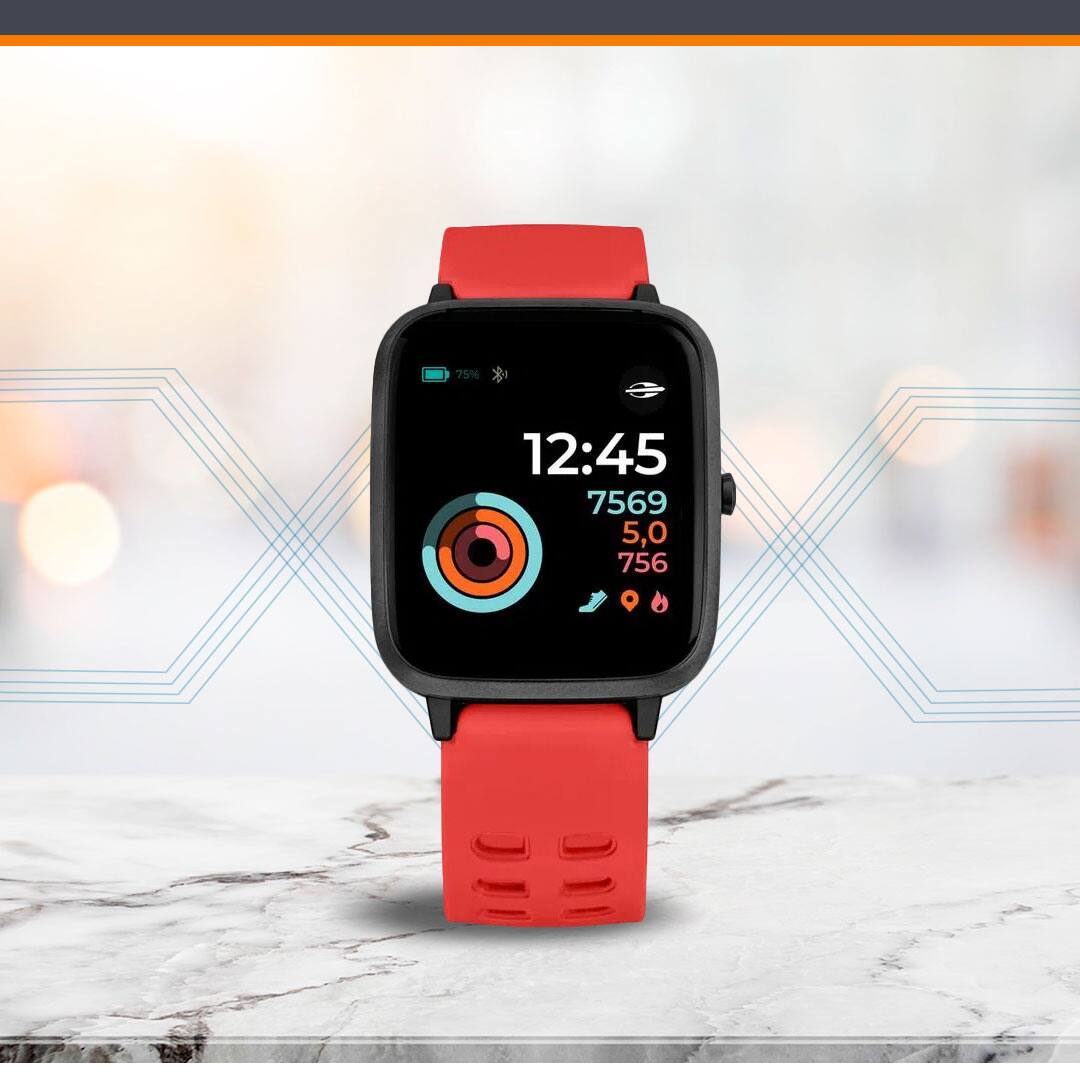 Smartwatch Mormaii Life MOLIFEAN/8R Vermelho