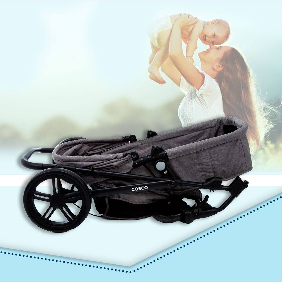 Carrinho Bebê Cosco Duo Poppy funções segurança