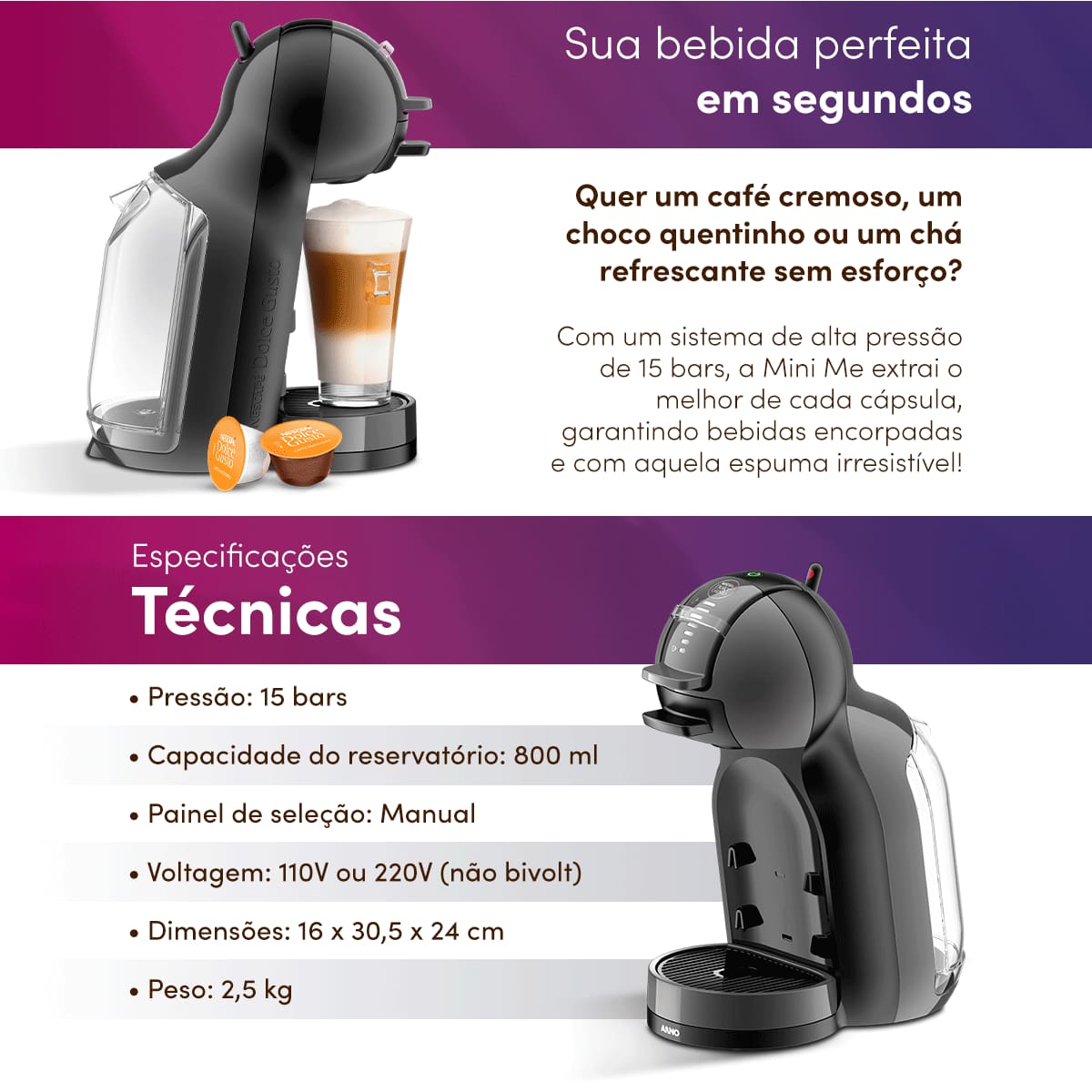 Dolce Gusto Mini Me Preta