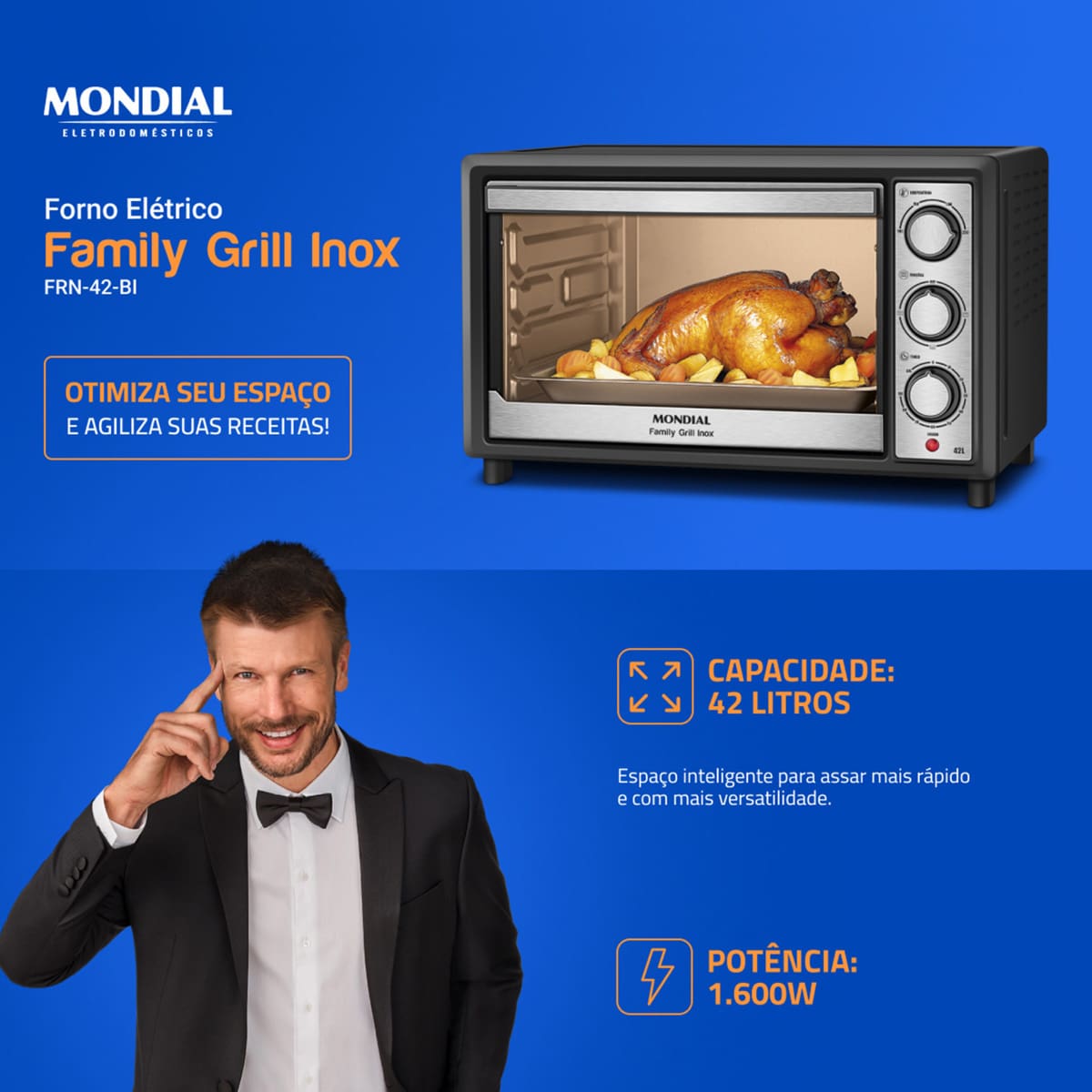 Forno Elétrico Mondial Family II 42 Litros 1600W G...