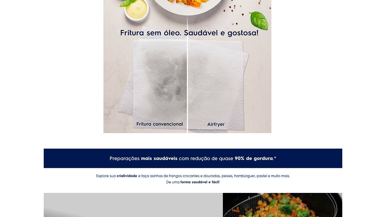 Fritadeira Elétrica Air Fryer Electrolux EAF10 Preta 3,2L