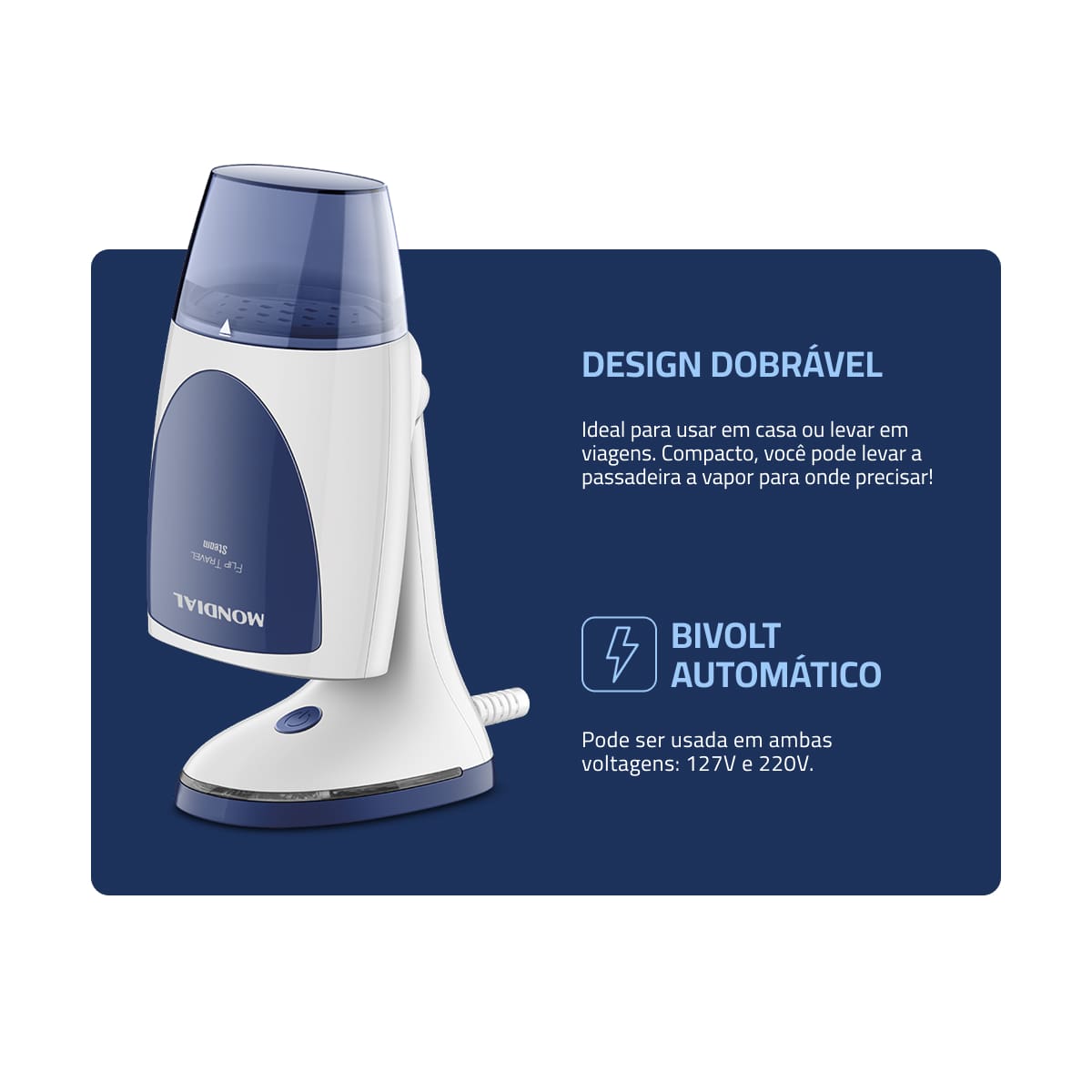  Vaporizador Portátil Mondial VP-10-DB Dobrável