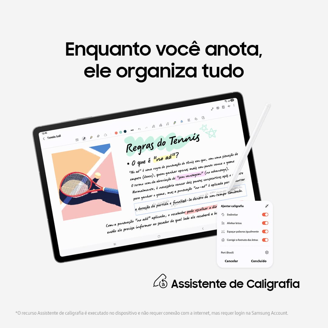 Samsung, Galaxy, Galaxy Tab, Galaxy Tab S10 FE, Tab S10 FE, Bateria 8.000mAh, Tela de 10.9' Polegadas 90Hz, Tela Imersiva, 128GB, 8GB RAM, Tela de Alta Resolução, Inteligência Artificial,  13MP, Selfie 12MP UW, Gorilla Glass 3, Tablet, Android 15, Octa Core, tela grande, alta resolução WUXGA+, Exynos 1580, Pasta Segura, Display Imersivo, IP68, resistente a água, sensor de impressões digitais, Dual Speaker