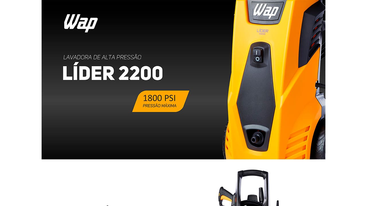 Lavadora de Alta Pressão Wap Líder 2200 - 1800PSI