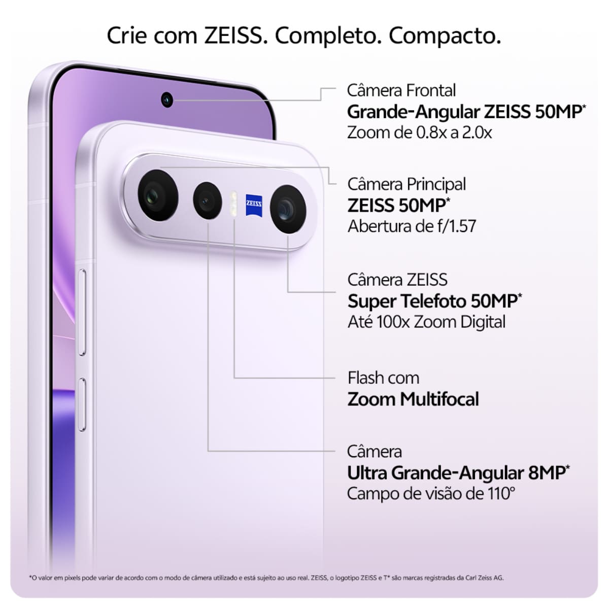  Smartphone JOVI X300 FE 5G Tela 6.31" 256GB 12GB R...