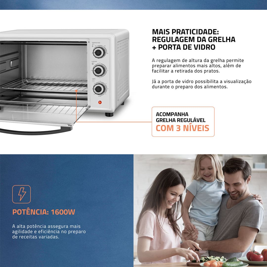  Forno Elétrico Mondial Line Family II FR-42-W