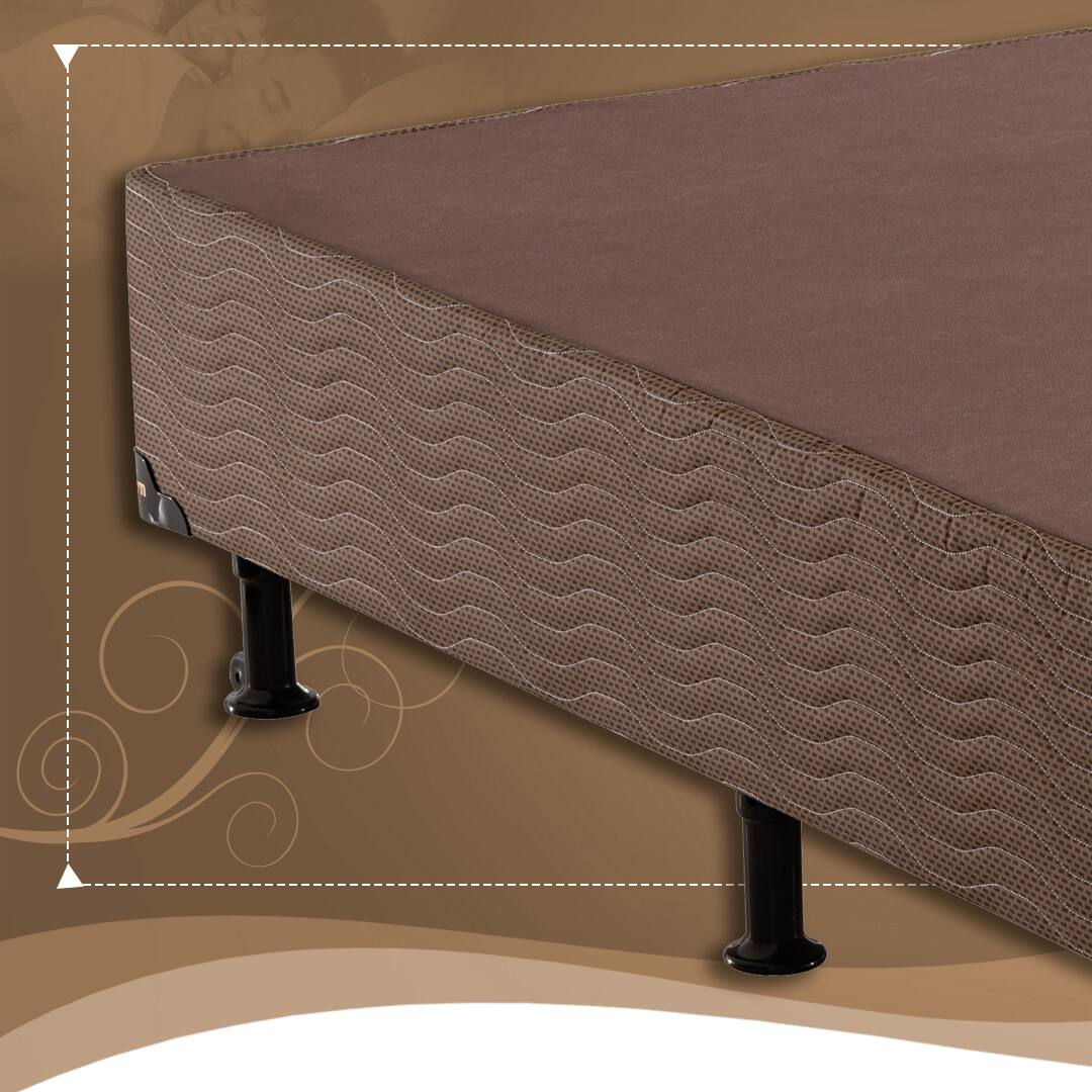 Base Box Ortobom Magnyfic tecido estrutura pés 