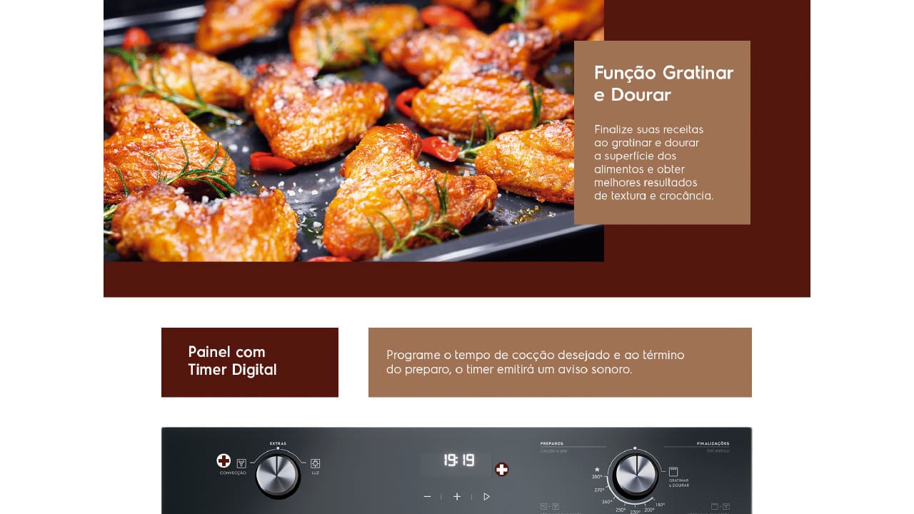 Forno de Embutir a Gás Electrolux