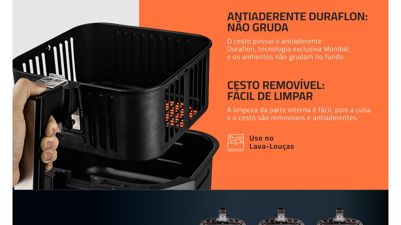 Fritadeira Elétrica Sem Óleo Air Fryer Mondial