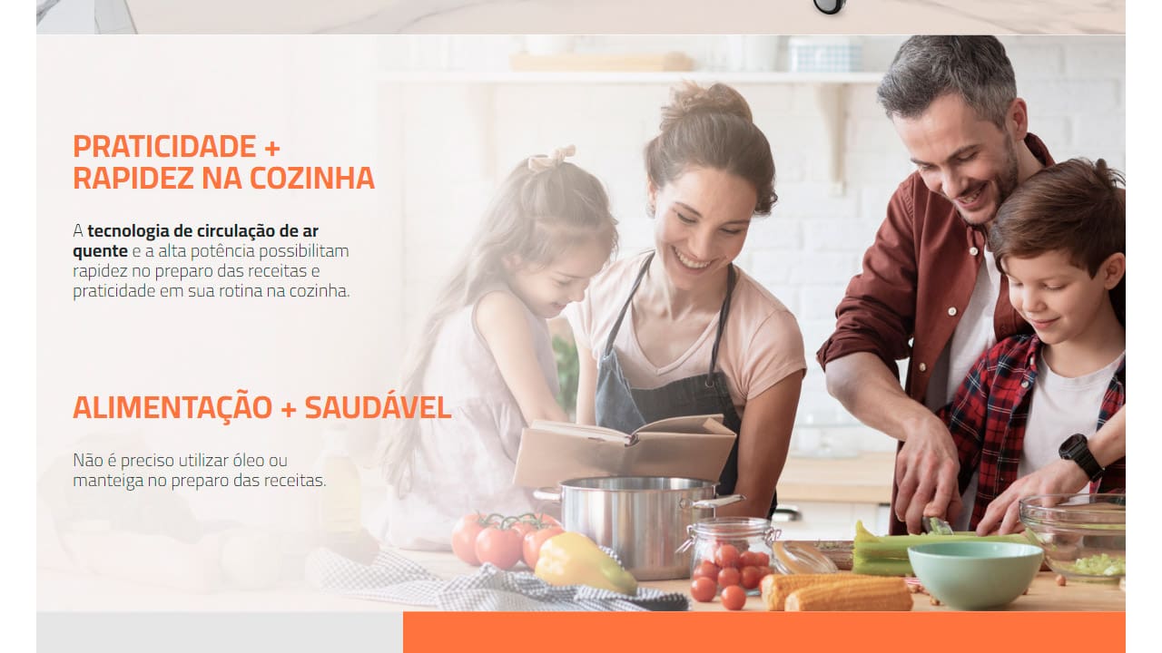 Fritadeira Elétrica Sem Óleo Air Fryer Mondial