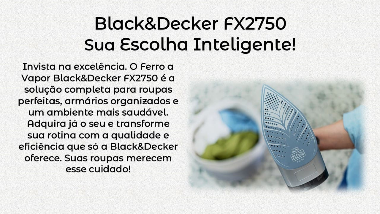 erro a Vapor Black&Decker FX2750 Antigotejamento