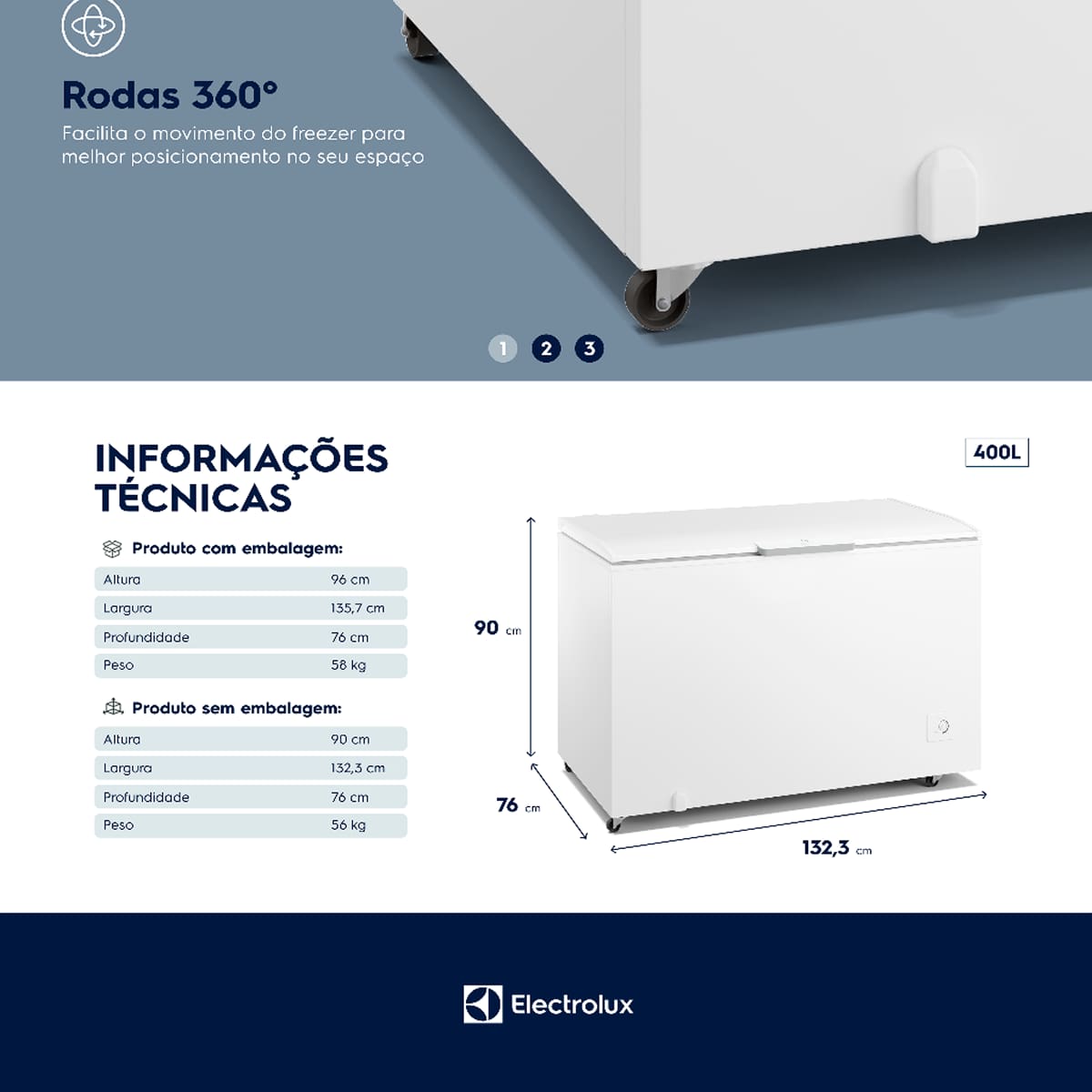  Freezer Horizontal Electrolux HI440