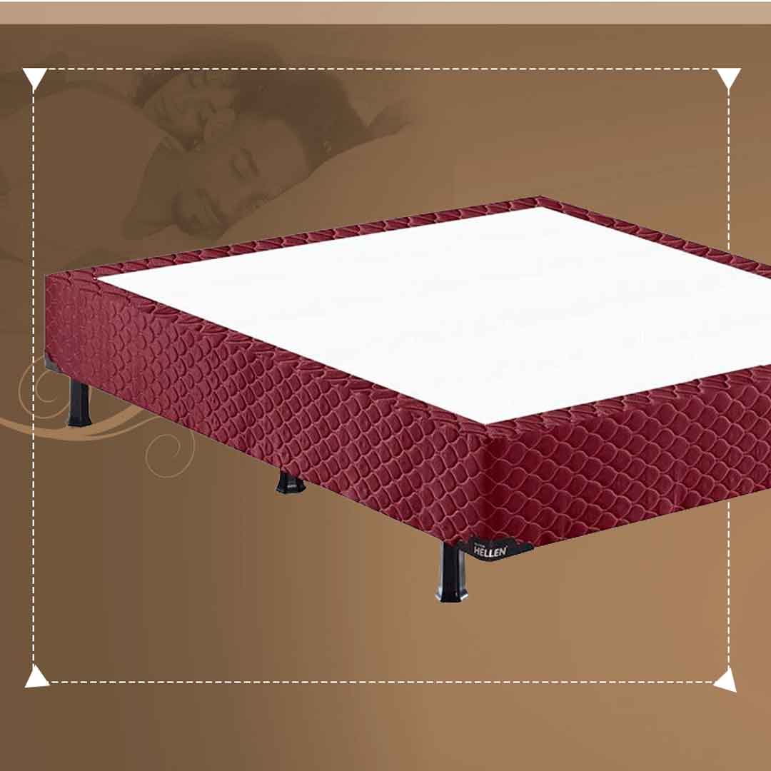 Base Box Hellen Strong tecido estrutura pés