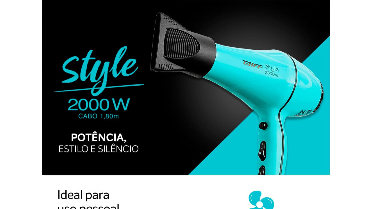 Secador de Cabelos Taiff Style Tiffany Azul