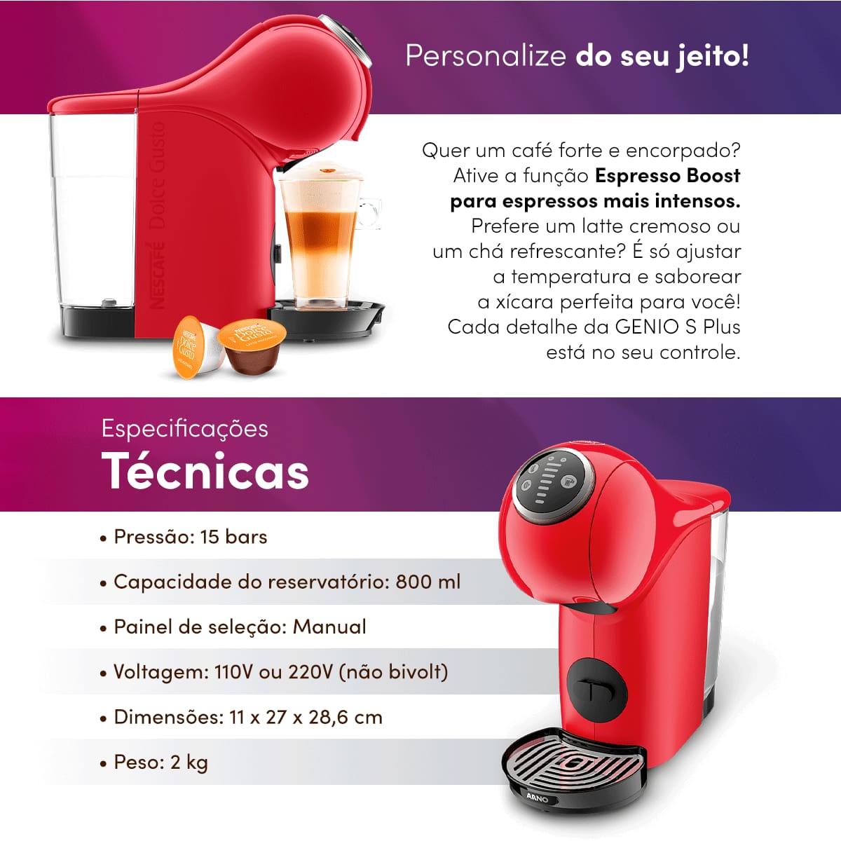 Dolce Gusto Genio S Plus Vermelho
