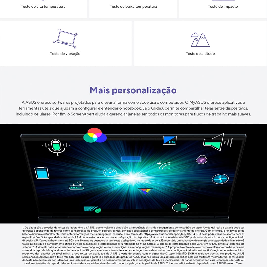 Notebook ASUS Vivobook 16 X1607QA Qualcomm Snapdragon, 16GB, 1.0 TB SSD, Tela LCD LED Backlight 16” e Windows 11 Home - X1607QA-MB091W