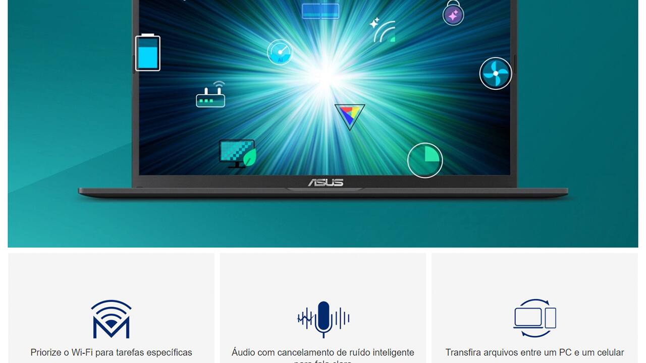 Notebook ASUS Vivobook 15 X1500EAEJ3665W Intel Casas Bahia