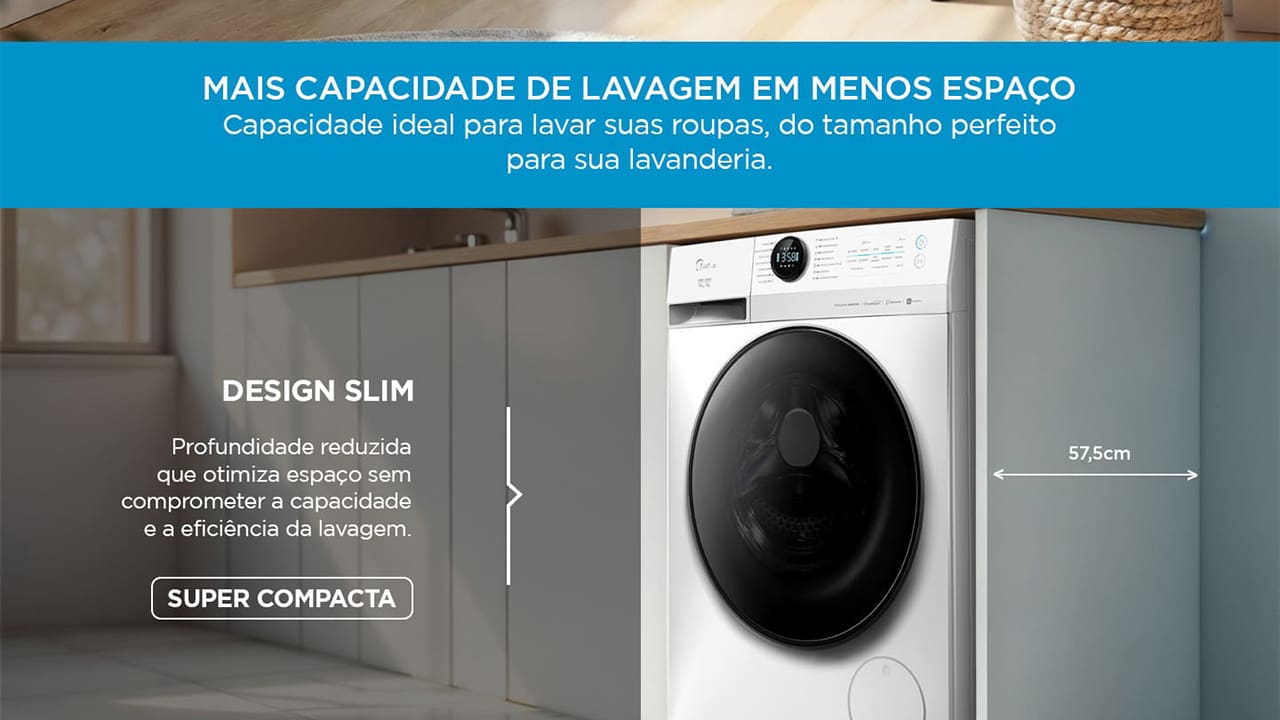 Lava e Seca Midea Slim HealthGuard Smart MF201D110