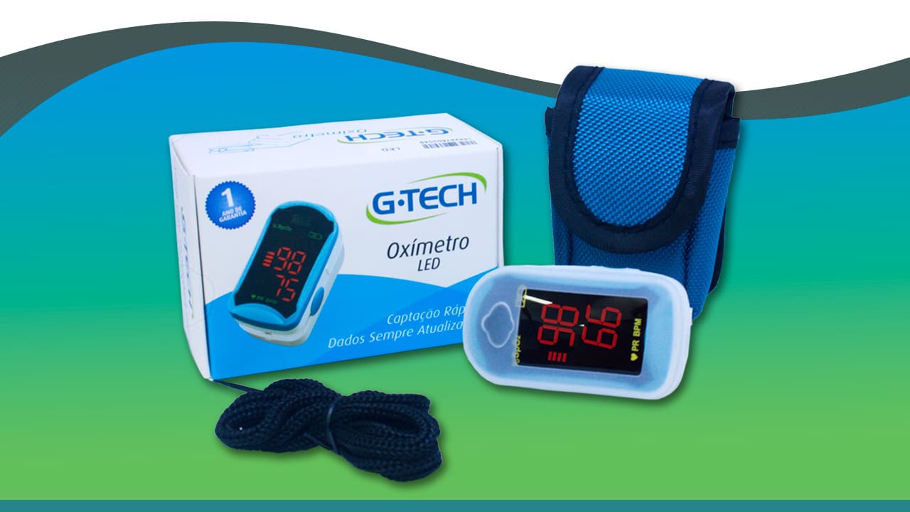 Oxímetro G-TECH visor LED capa