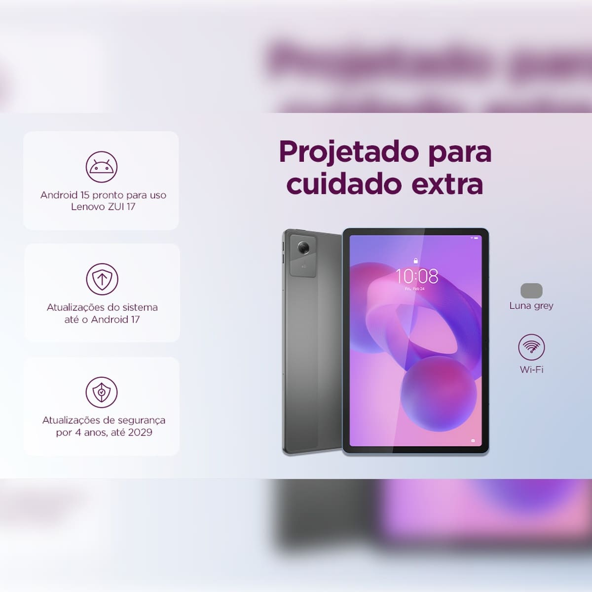 Tablet Lenovo Idea 11” Android 15 128GB ZAFR0856BR MediaTek D6300