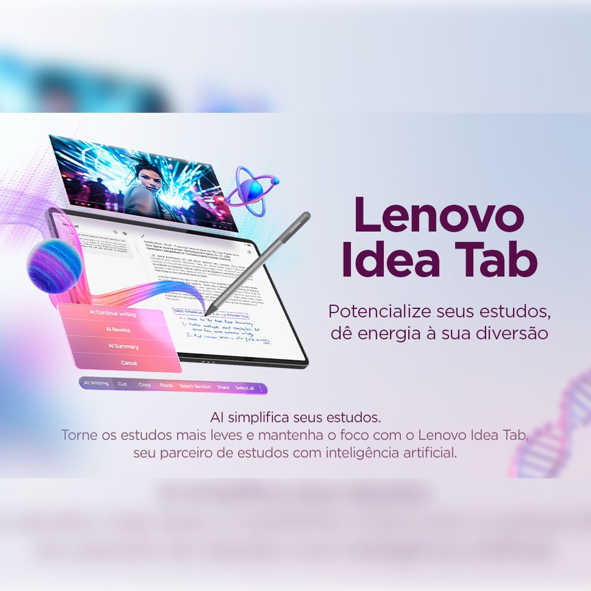 Tablet Lenovo Idea 11” Android 15 128GB ZAFR0856BR MediaTek D6300