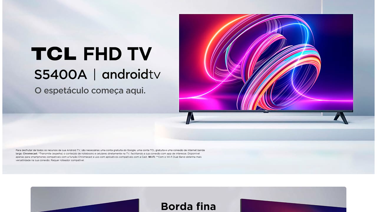 SMART TV 65 TCL SEMP TOSHIBA 4K ANDROID ULTRAFINA WIFI BLUETOOTH