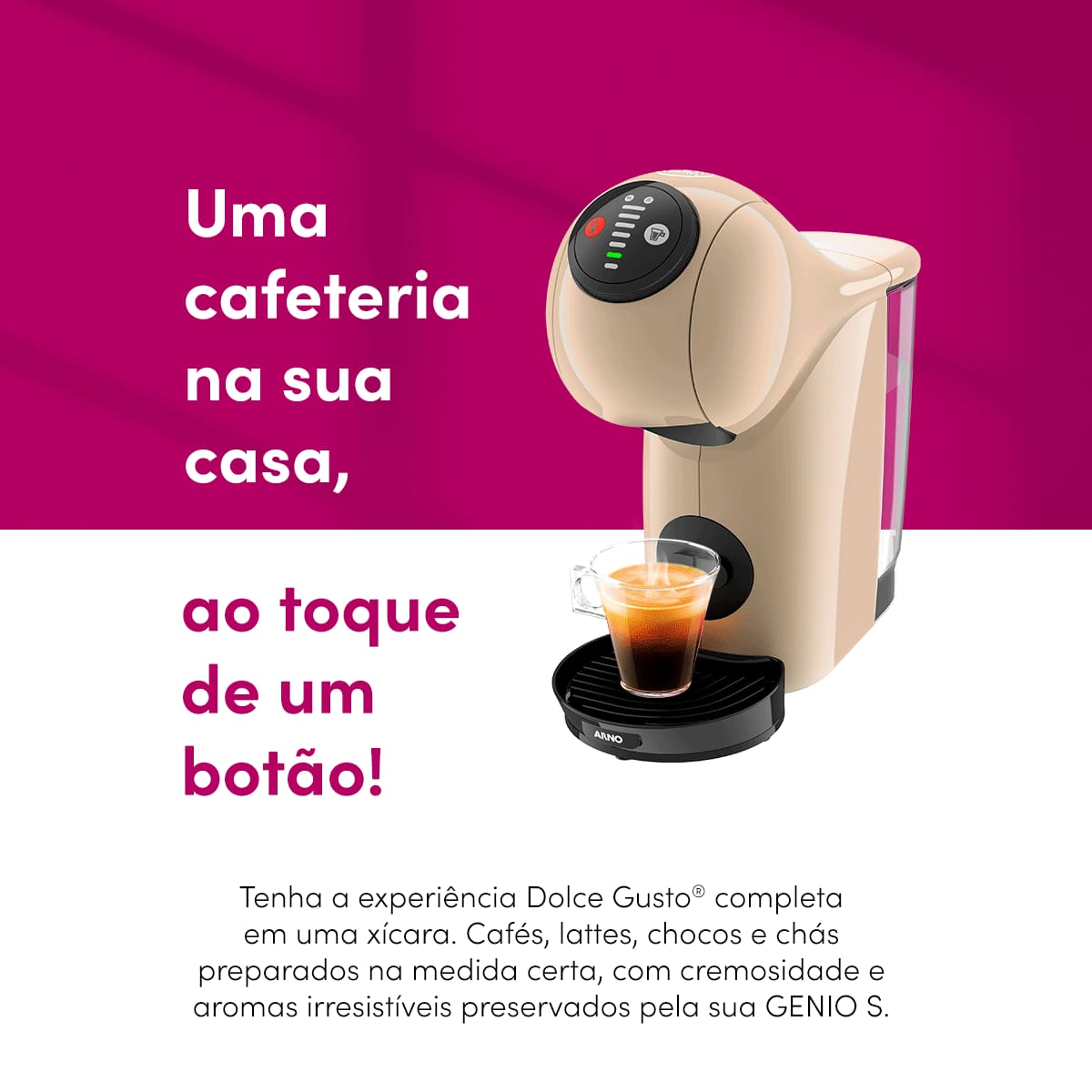 Cafeteira Nescafe Dolce Gusto Genio S Basic Taupe