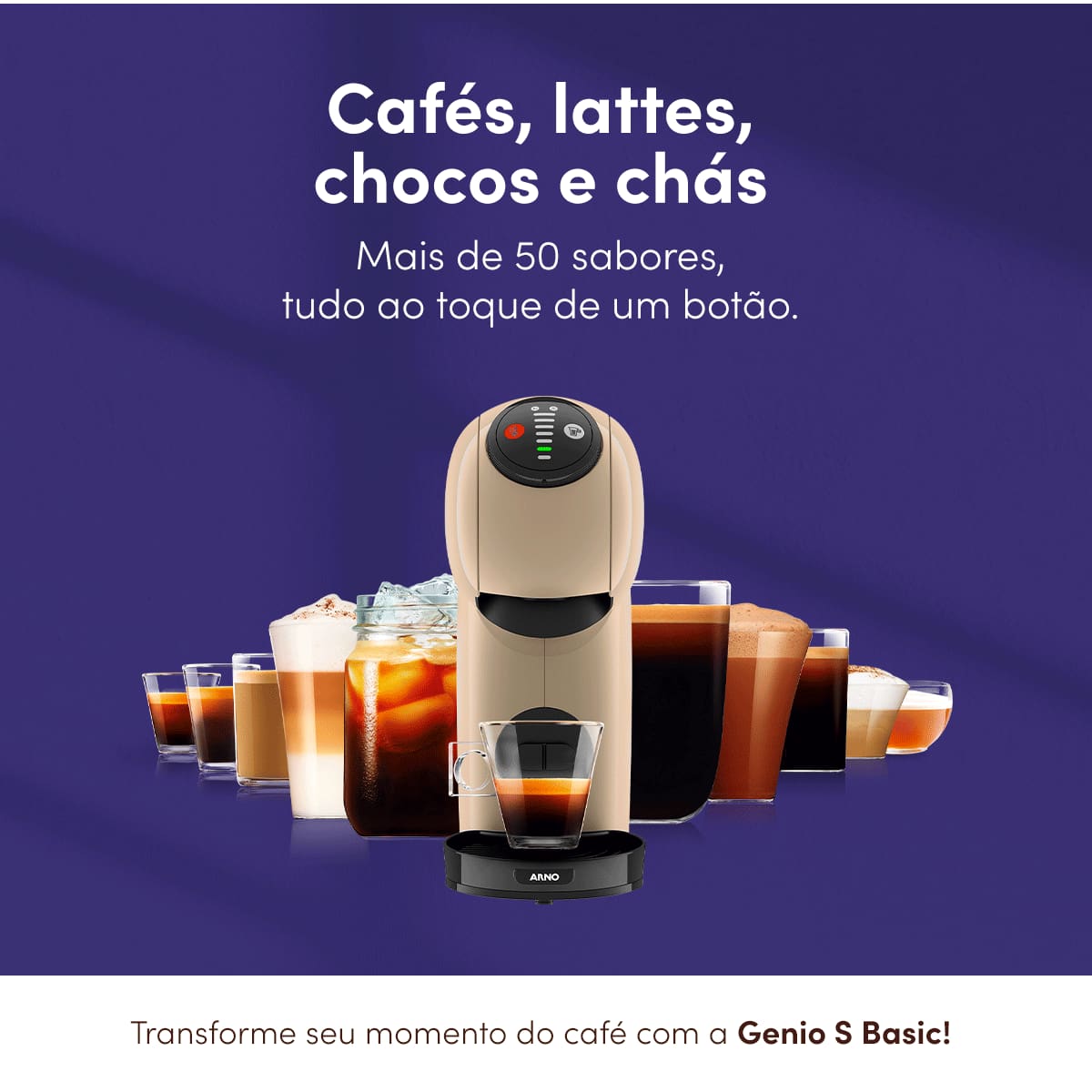 Cafeteira Nescafe Dolce Gusto Genio S Basic Taupe