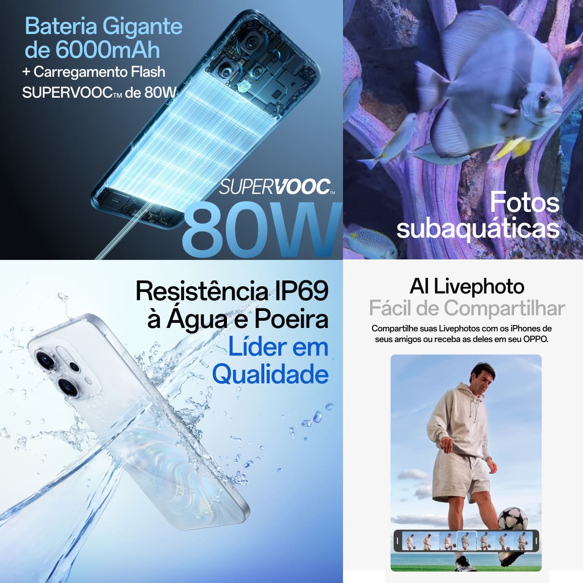 Smartphone OPPO Reno 14 5G Tela 6,59" 512GB
