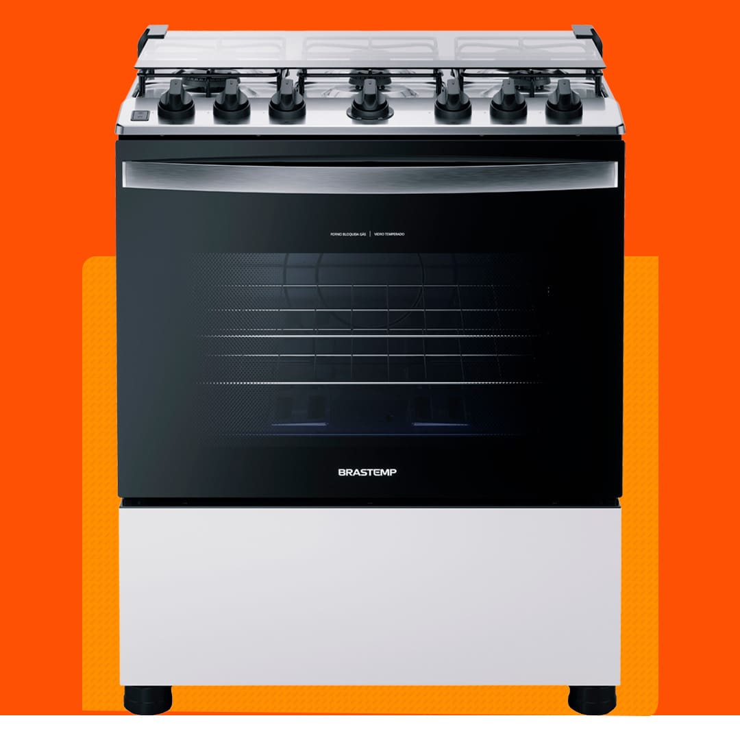 Fogão Brastemp 6 Bocas BFS6NCB forno capacidade limpeza