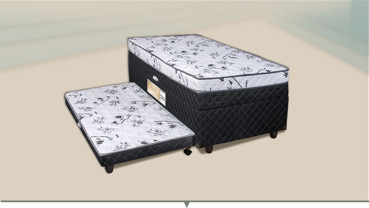 Cama Box Conjugada Solteiro Lightspuma Carol revestimento espuma