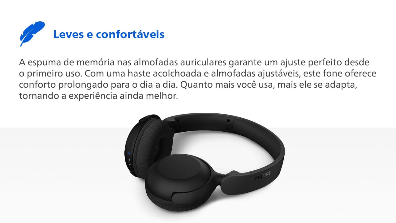 Fone de Ouvido Philips TAH2209BK/00 Headphone Bluetooth