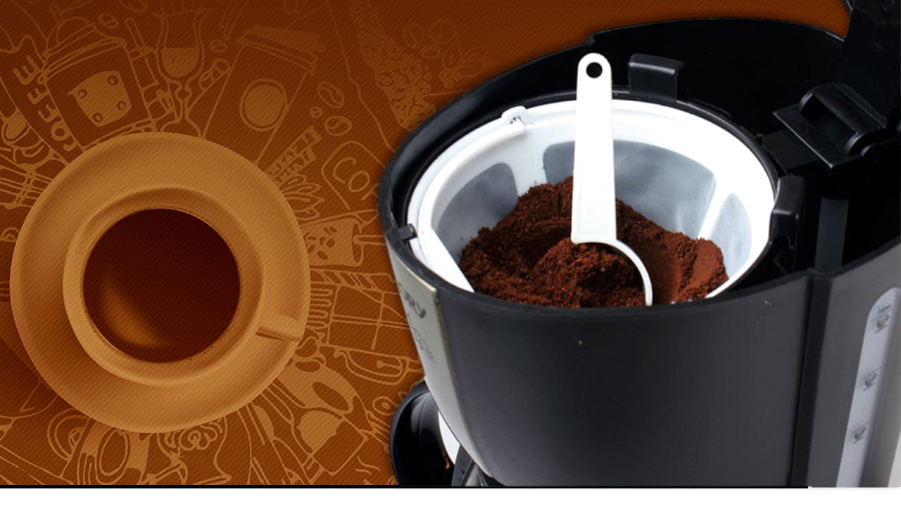 imagem mostra o detalhe do filtro de café permanente
