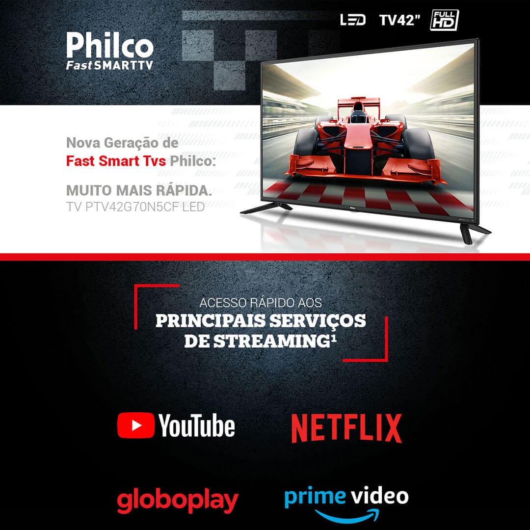 Smart TV LED 42” Full HD Philco PTV42G70N5CF