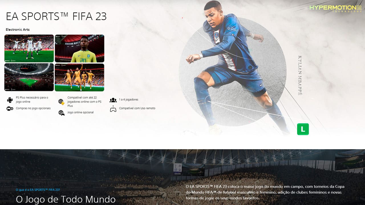 Jogo Fifa 23 - PlayStation 5 Jogo Fifa 23 - PlayStation 5 Jogo