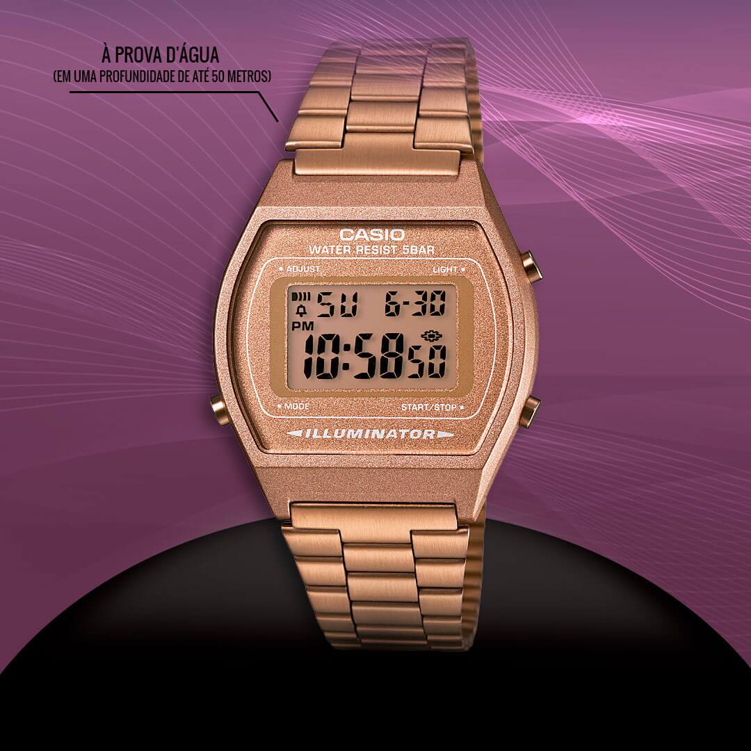 Relógio Feminino Digital Casio B640WC5ADF características