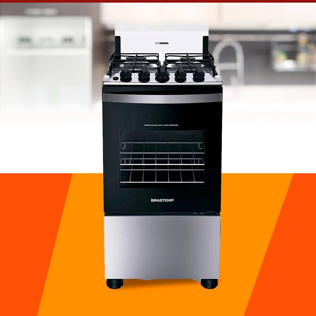 Fogão Brastemp 4 Bocas BFO4NBR Inox